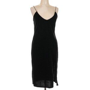 OBEY Women's Blume Midi-Length Black Velvet Dress - Size Large - EUC